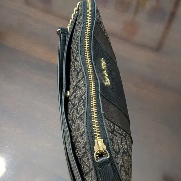 Calvin Klein Ck Must Monogram Recycled Crossbody Bag In Brown Black . Great Cond - Picture 9 of 14